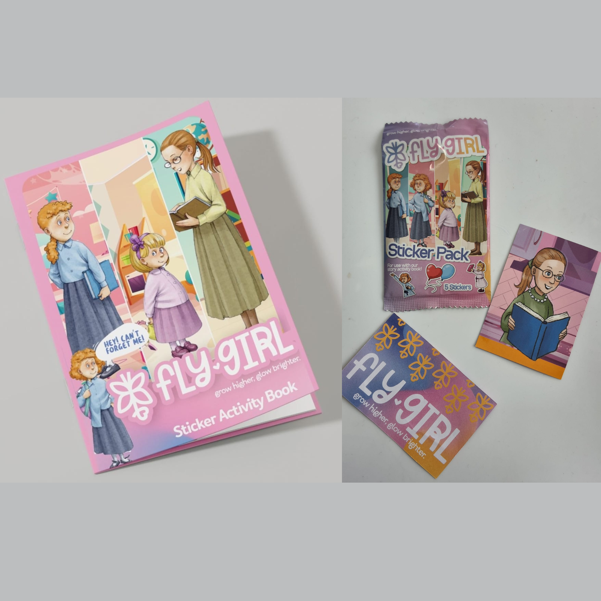Flygirl sticker book, and sticker pack
